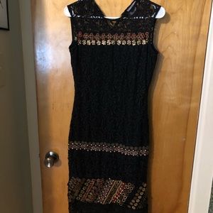 Beautiful Black Lace and Beaded Dress